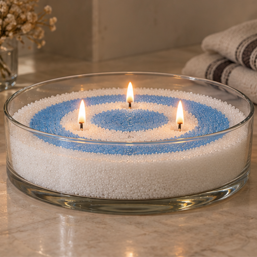 Round Glass Flat Bowl
