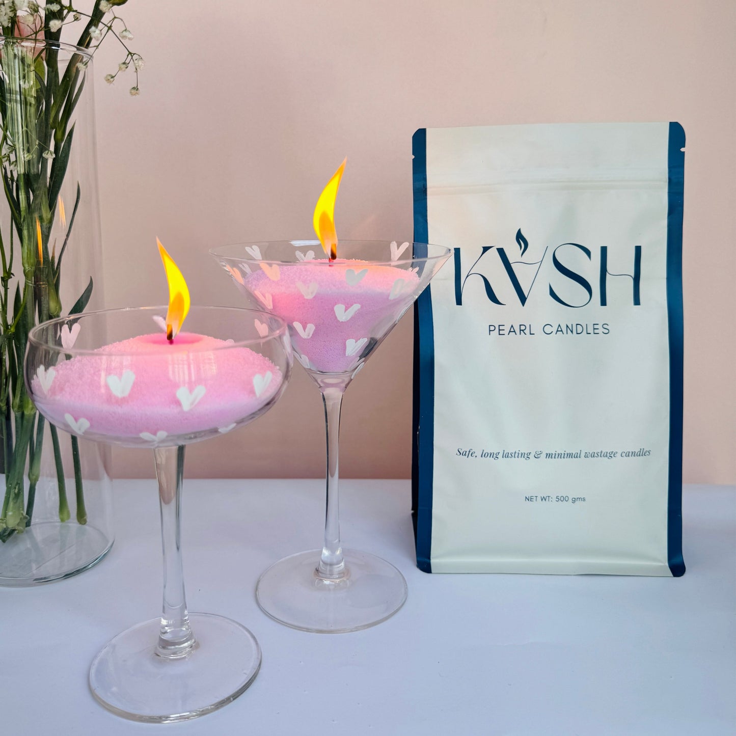 LUSH PINK - PINK PEARL CANDLES