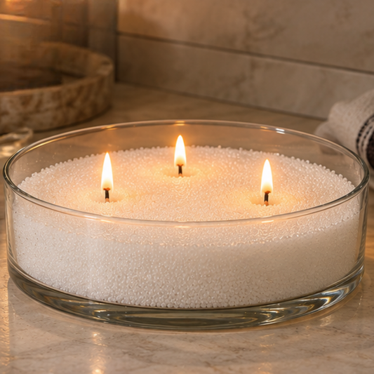 Round Glass Flat Bowl