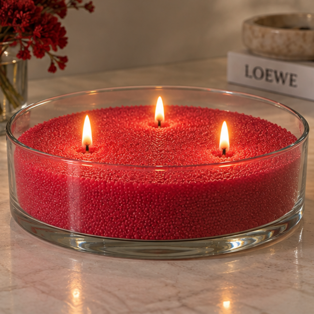 Round Glass Flat Bowl