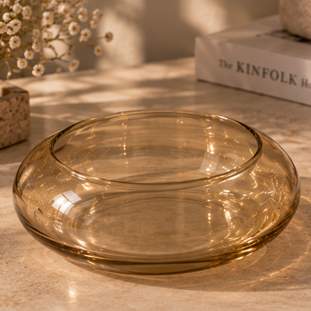 Golden Glass Bowl